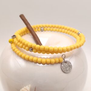 Bracelet Alix - Jaune flamboyant mat