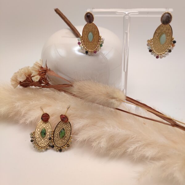 Boucle d'oreille Ambre