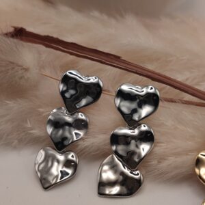 Boucles d'oreilles - Acier argent