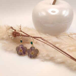 Boucles d'oreilles Violette