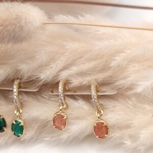 Boucles d'oreilles mini Ambrine - Pierre de soleil