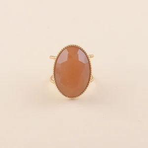 Bague Isis - Aventurine orange